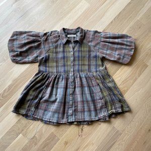 Free People Plaid Tunic